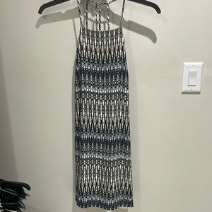 Beautiful short dress with black, navy white and tan colors, size S worn once